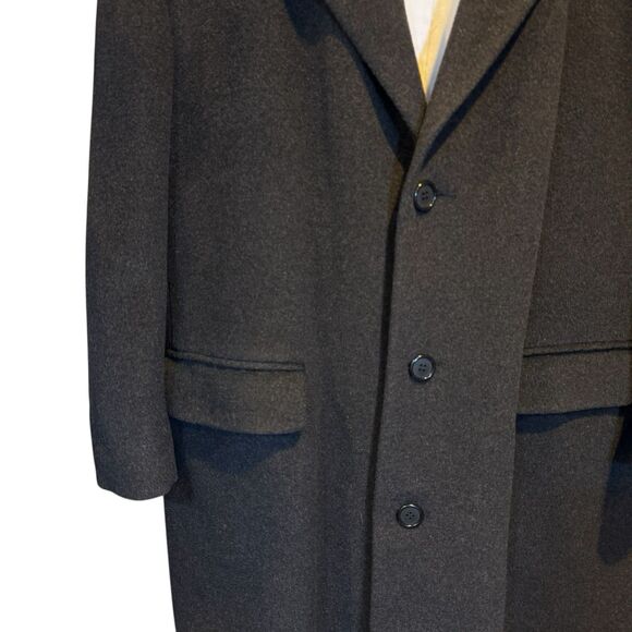 Kuppenheimer Vintage Men’s Wool Overcoat Gray 50R Made in Yugoslavia - 1980s - Picture 8 of 16